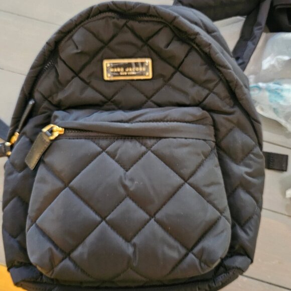 NWT Marc Jacobs Black Quilted Nylon School Women's Everyday Casual Backpack - Picture 12 of 16